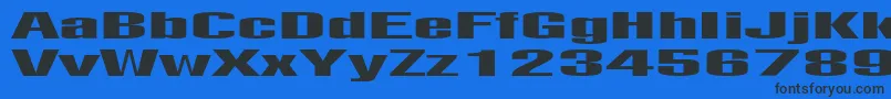 Positivonec Font – Black Fonts on Blue Background