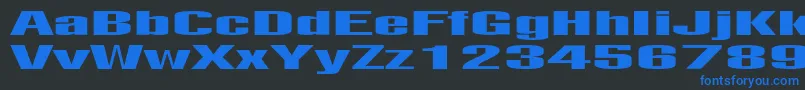 Шрифт Positivonec – синие шрифты на чёрном фоне