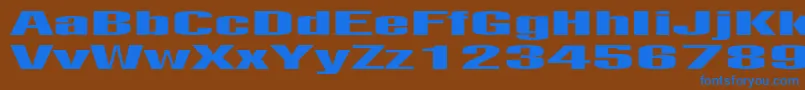 Шрифт Positivonec – синие шрифты на коричневом фоне