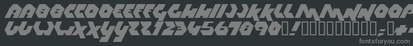 Thrust-fontti – harmaat kirjasimet mustalla taustalla