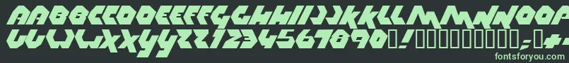 Thrust Font – Green Fonts on Black Background
