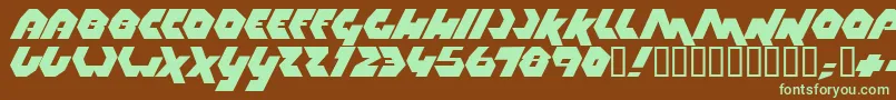 Thrust-fontti – vihreät fontit ruskealla taustalla