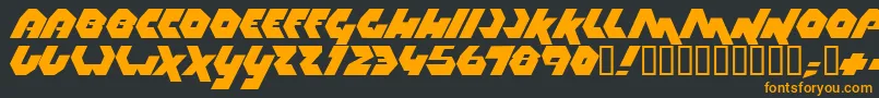 Thrust Font – Orange Fonts on Black Background