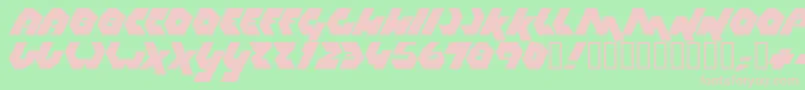 Thrust-fontti – vaaleanpunaiset fontit vihreällä taustalla