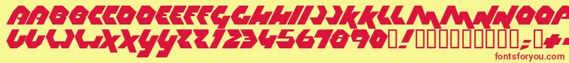 Thrust Font – Red Fonts on Yellow Background