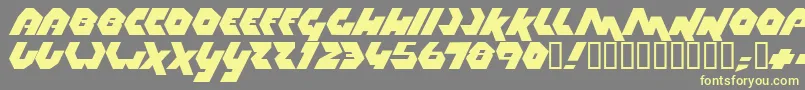 Thrust Font – Yellow Fonts on Gray Background