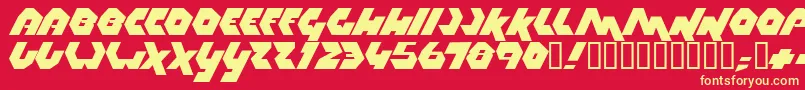 Thrust Font – Yellow Fonts on Red Background