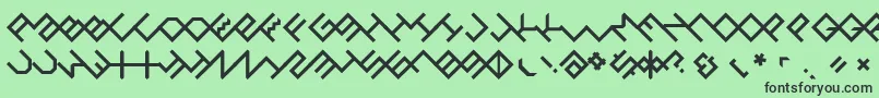 Шрифт General – чёрные шрифты на зелёном фоне