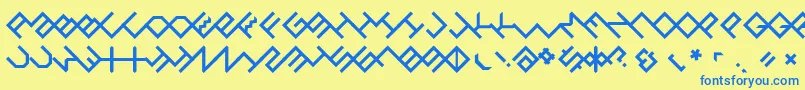 General Font – Blue Fonts on Yellow Background