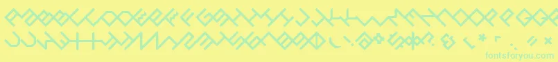 General Font – Green Fonts on Yellow Background