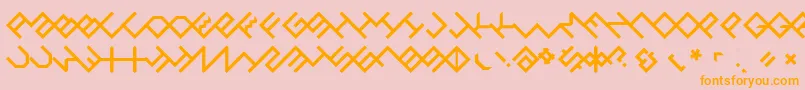 General Font – Orange Fonts on Pink Background