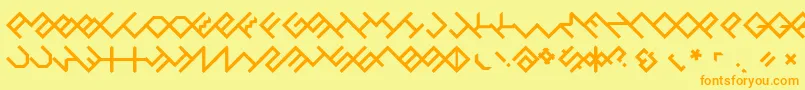 General Font – Orange Fonts on Yellow Background