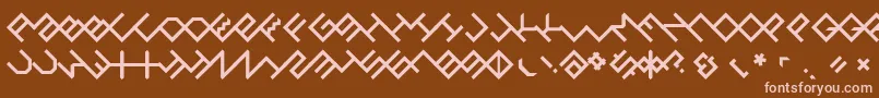 Шрифт General – розовые шрифты на коричневом фоне