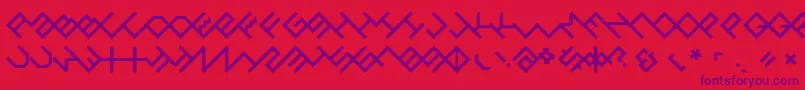 Шрифт General – фиолетовые шрифты на красном фоне