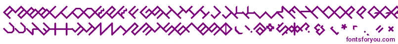 General-Schriftart – Violette Schriften auf weißem Hintergrund
