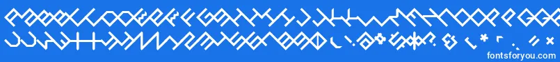 フォントGeneral – 青い背景に白い文字