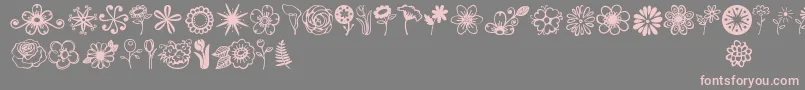 Janda Flower Doodles Font – Pink Fonts on Gray Background