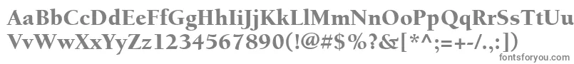 フォントItcBerkeleyOldstyleLtBlack – 白い背景に灰色の文字