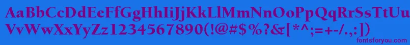 ItcBerkeleyOldstyleLtBlack Font – Purple Fonts on Blue Background