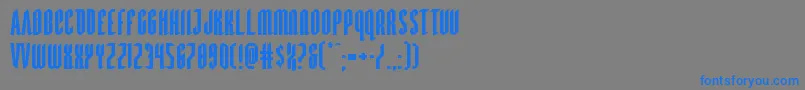フォントDevilsummonerexpand – 灰色の背景に青い文字