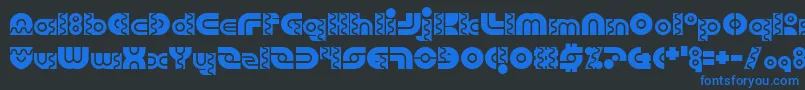 RoboArriba Font – Blue Fonts on Black Background