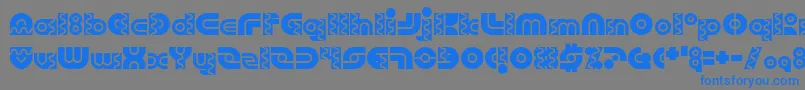 RoboArriba Font – Blue Fonts on Gray Background