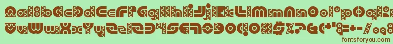 RoboArriba Font – Brown Fonts on Green Background