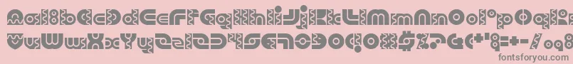 フォントRoboArriba – ピンクの背景に灰色の文字