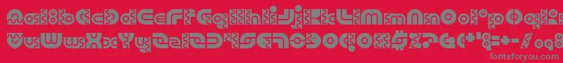 Czcionka RoboArriba – szare czcionki na czerwonym tle