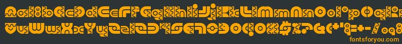 フォントRoboArriba – 黒い背景にオレンジの文字