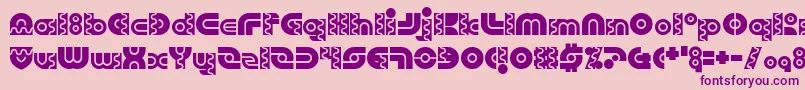 RoboArriba Font – Purple Fonts on Pink Background