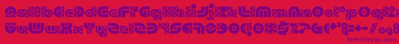 RoboArriba Font – Purple Fonts on Red Background