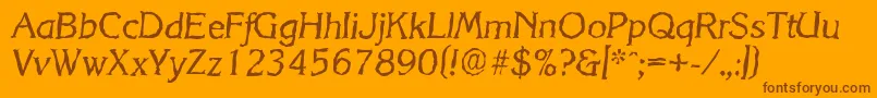 KorinthrandomItalic Font – Brown Fonts on Orange Background