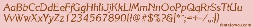 KorinthrandomItalic Font – Brown Fonts on Pink Background