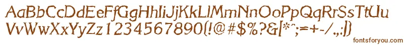 KorinthrandomItalic Font – Brown Fonts on White Background