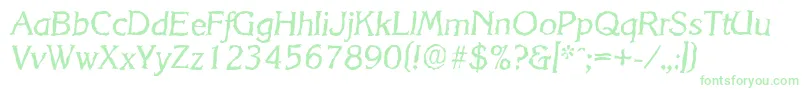 KorinthrandomItalic Font – Green Fonts on White Background