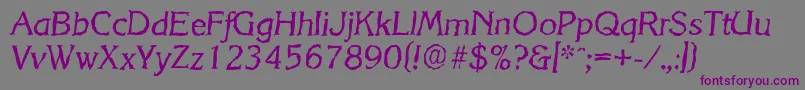 KorinthrandomItalic Font – Purple Fonts on Gray Background