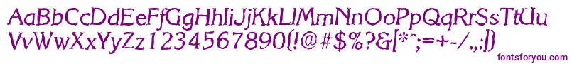 KorinthrandomItalic Font – Purple Fonts on White Background