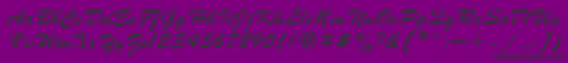 ParsekCyrillic-Schriftart – Schwarze Schriften auf violettem Hintergrund