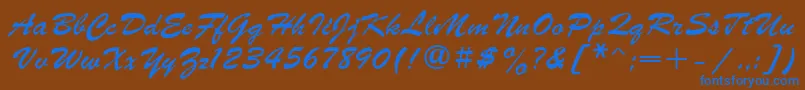 ParsekCyrillic Font – Blue Fonts on Brown Background