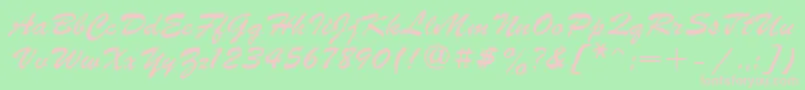 ParsekCyrillic Font – Pink Fonts on Green Background