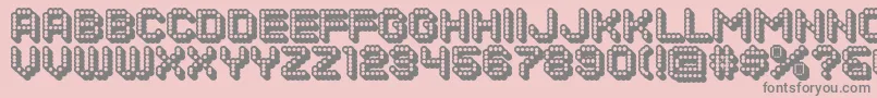 DotsAllForNow3DJl Font – Gray Fonts on Pink Background