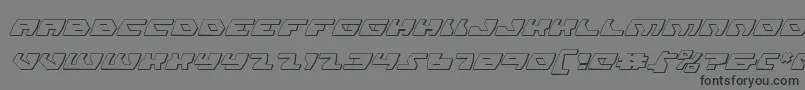 DaedalusShadowItalic Font – Black Fonts on Gray Background