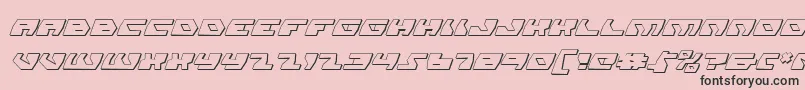 DaedalusShadowItalic Font – Black Fonts on Pink Background