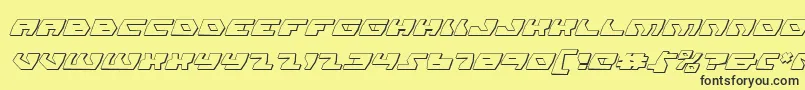 DaedalusShadowItalic Font – Black Fonts on Yellow Background