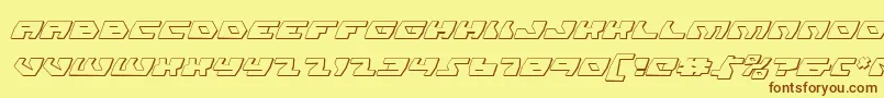 DaedalusShadowItalic Font – Brown Fonts on Yellow Background