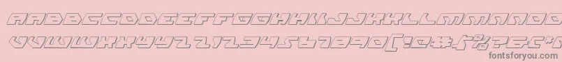 DaedalusShadowItalic Font – Gray Fonts on Pink Background