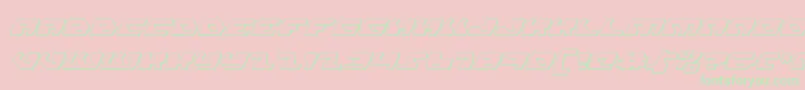 DaedalusShadowItalic Font – Green Fonts on Pink Background