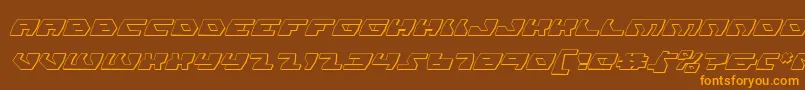 DaedalusShadowItalic Font – Orange Fonts on Brown Background