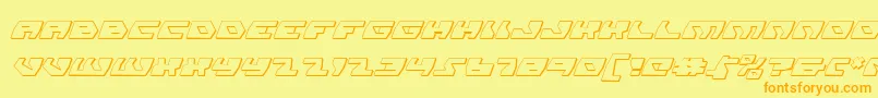 DaedalusShadowItalic Font – Orange Fonts on Yellow Background